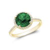 Yellow Gold / Simulated Emerald / Closeout