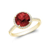 Yellow Gold / Created Ruby / Closeout