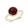 Yellow Gold / Garnet / Closeout