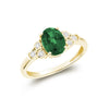 Simulated Emerald / Yellow Gold