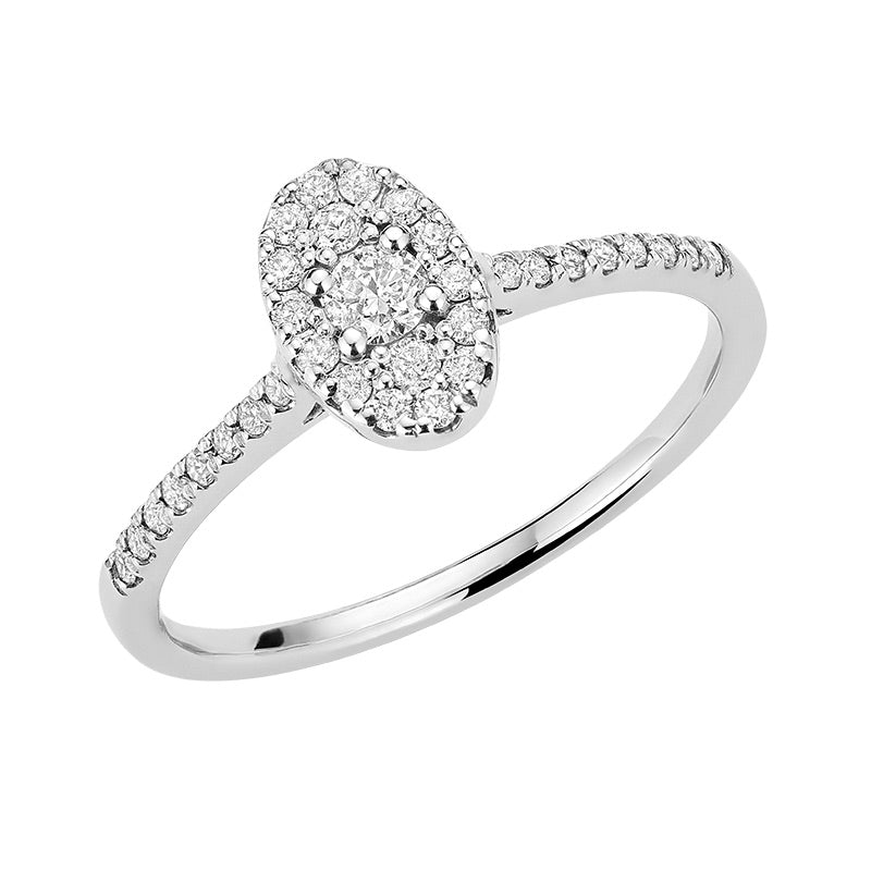 Oval Illusion Diamond Ring