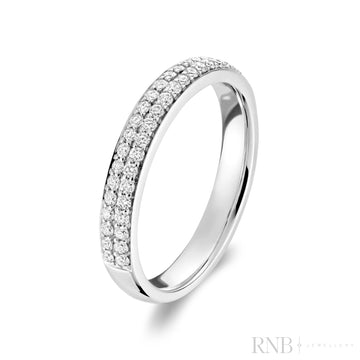 Semi Eternity Pave Diamond Ring-RNB Jewellery