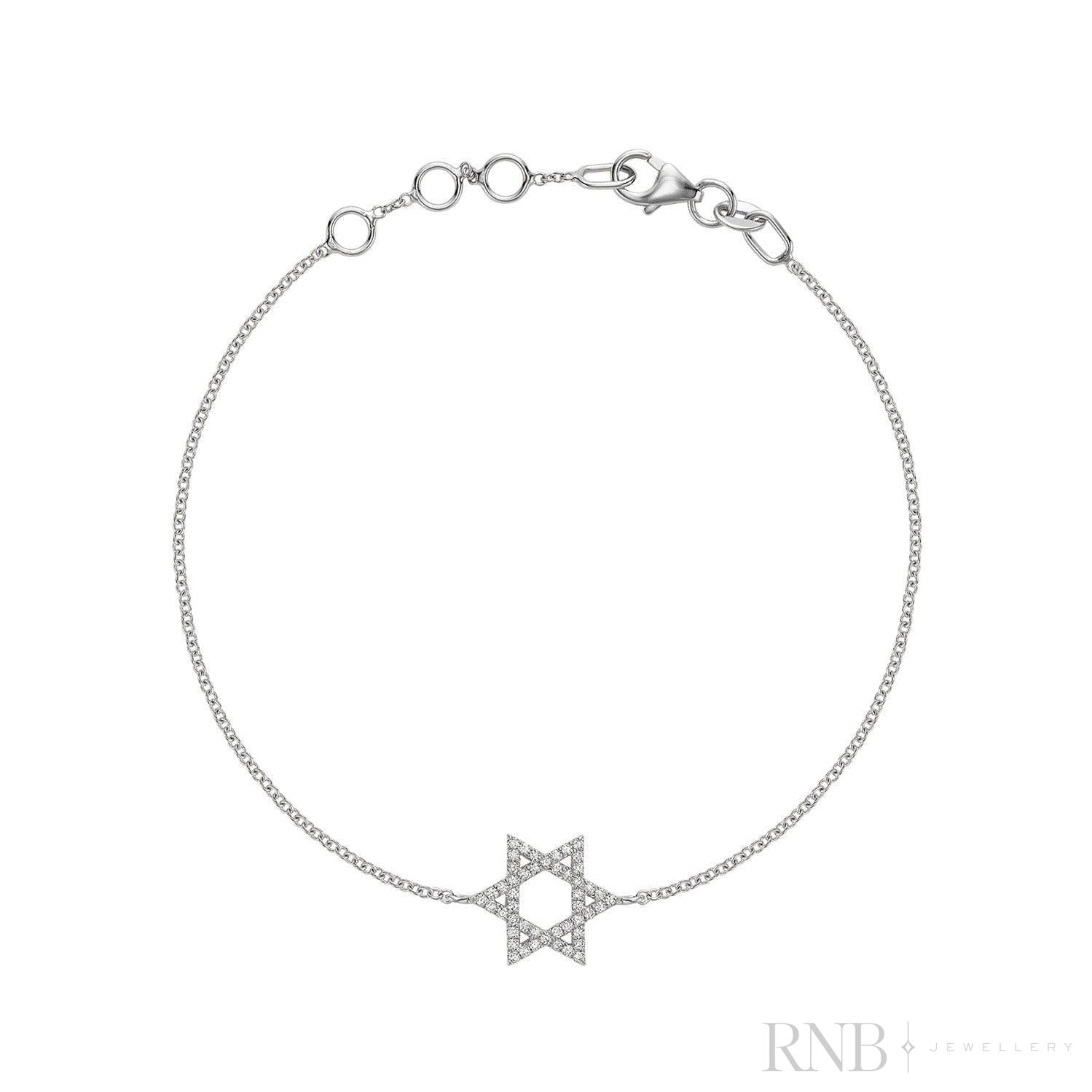 Star of David Diamond Bracelet-RNB Jewellery