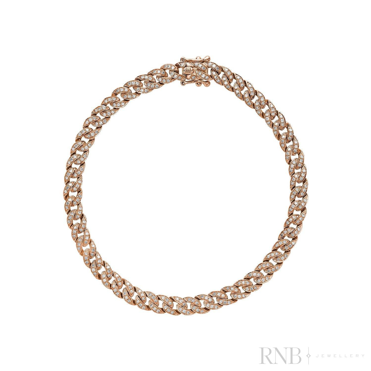 Small Diamond Cuban Link Bracelet-RNB Jewellery