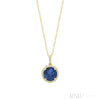 Yellow Gold / Created Blue Sapphire / Closeout