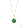 Yellow Gold / Created Emerald / Closeout