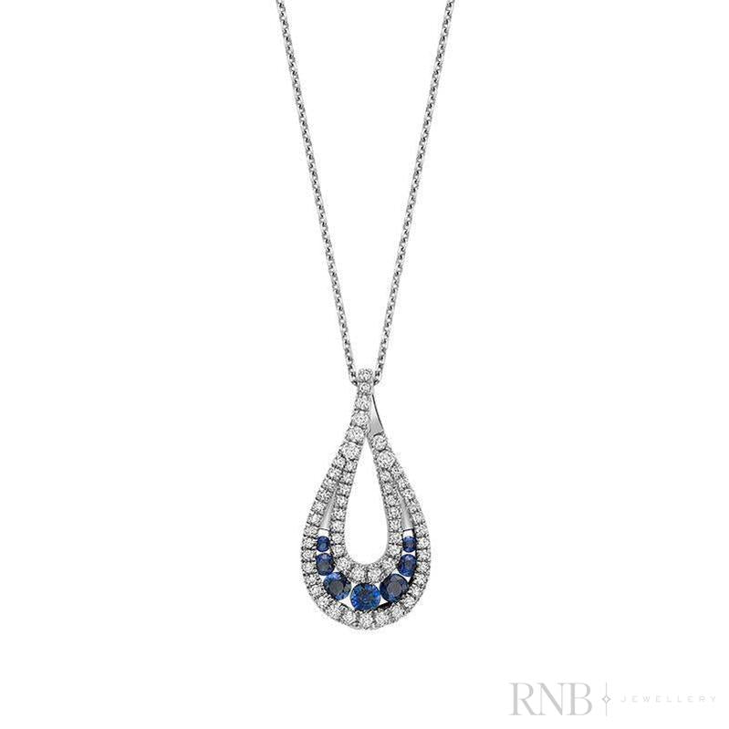 Fancy Pear Shape with Precious Stones & Diamonds Pendant-RNB Jewellery