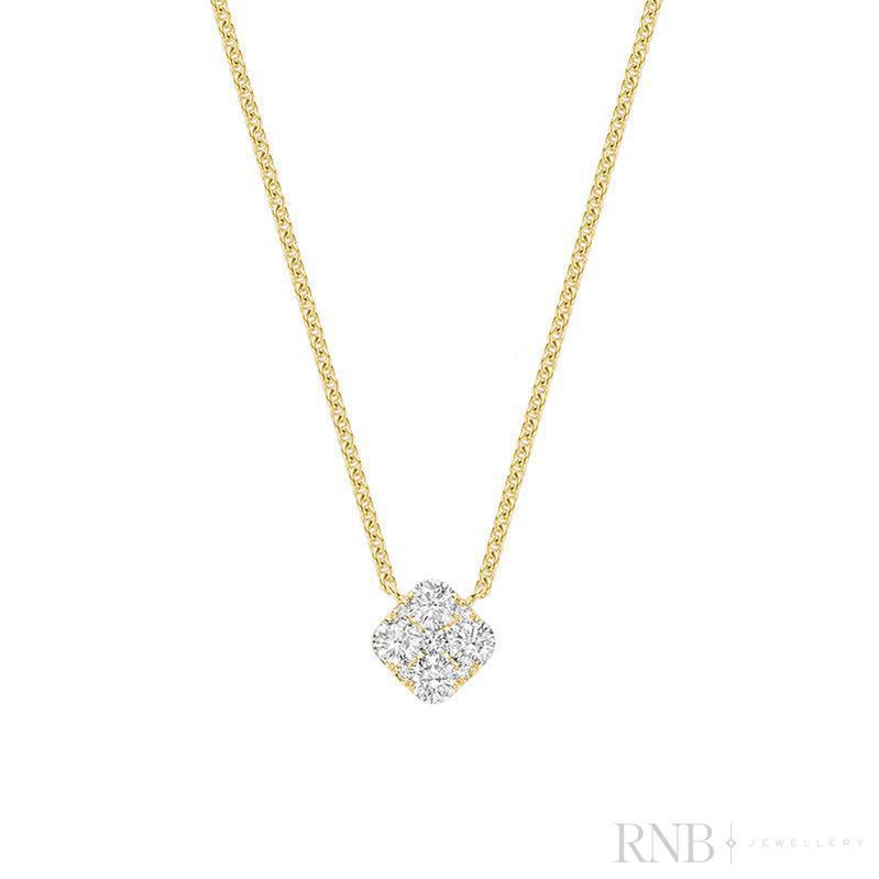 Cushion Diamond Necklace-RNB Jewellery