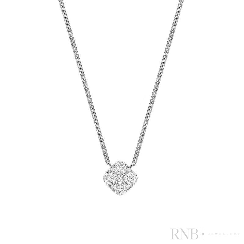 Cushion Diamond Necklace-RNB Jewellery