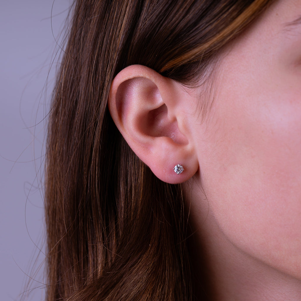 Solitaire Diamond Stud Earrings - RNB Jewellery
