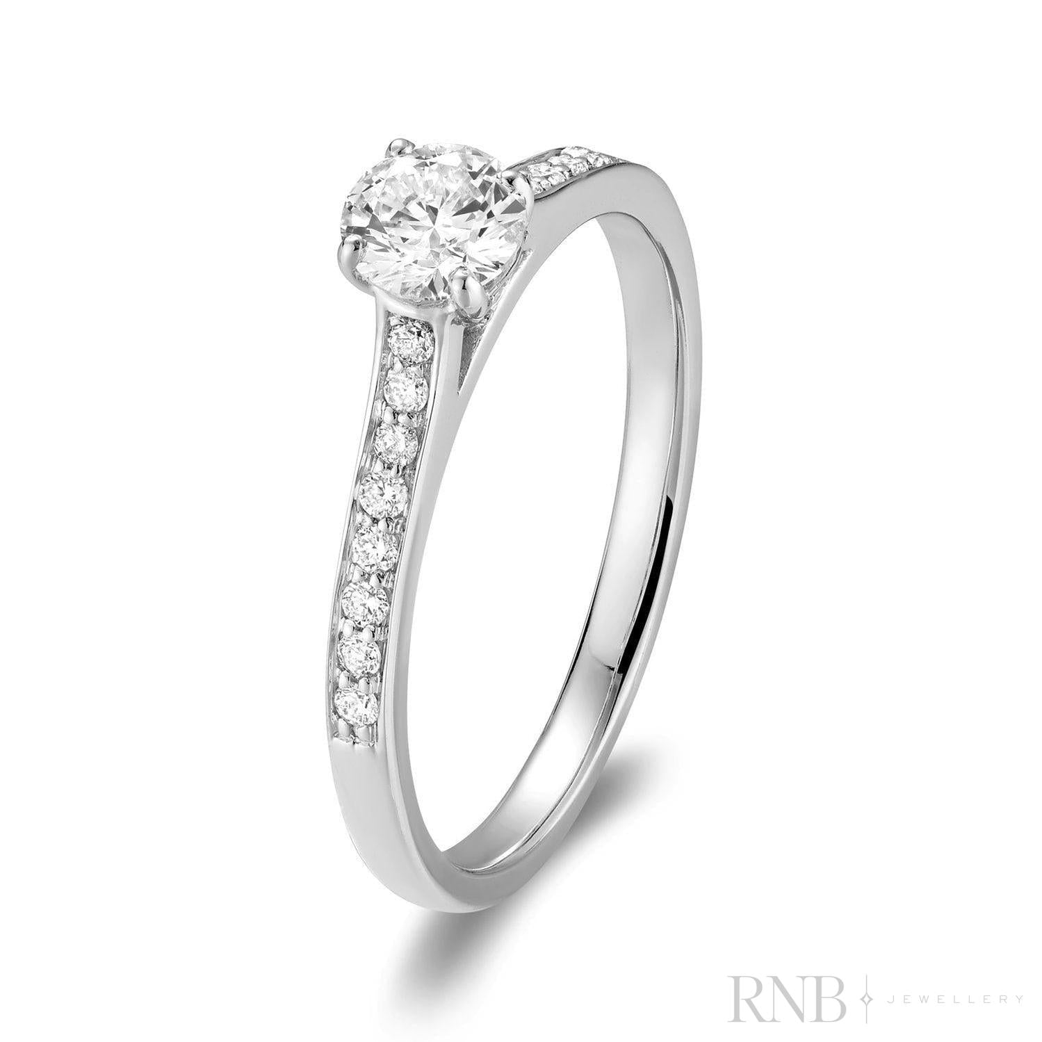 Solitaire Channel Diamond Engagement Ring