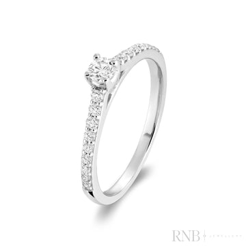 Solitaire Diamond Engagement Ring-RNB Jewellery