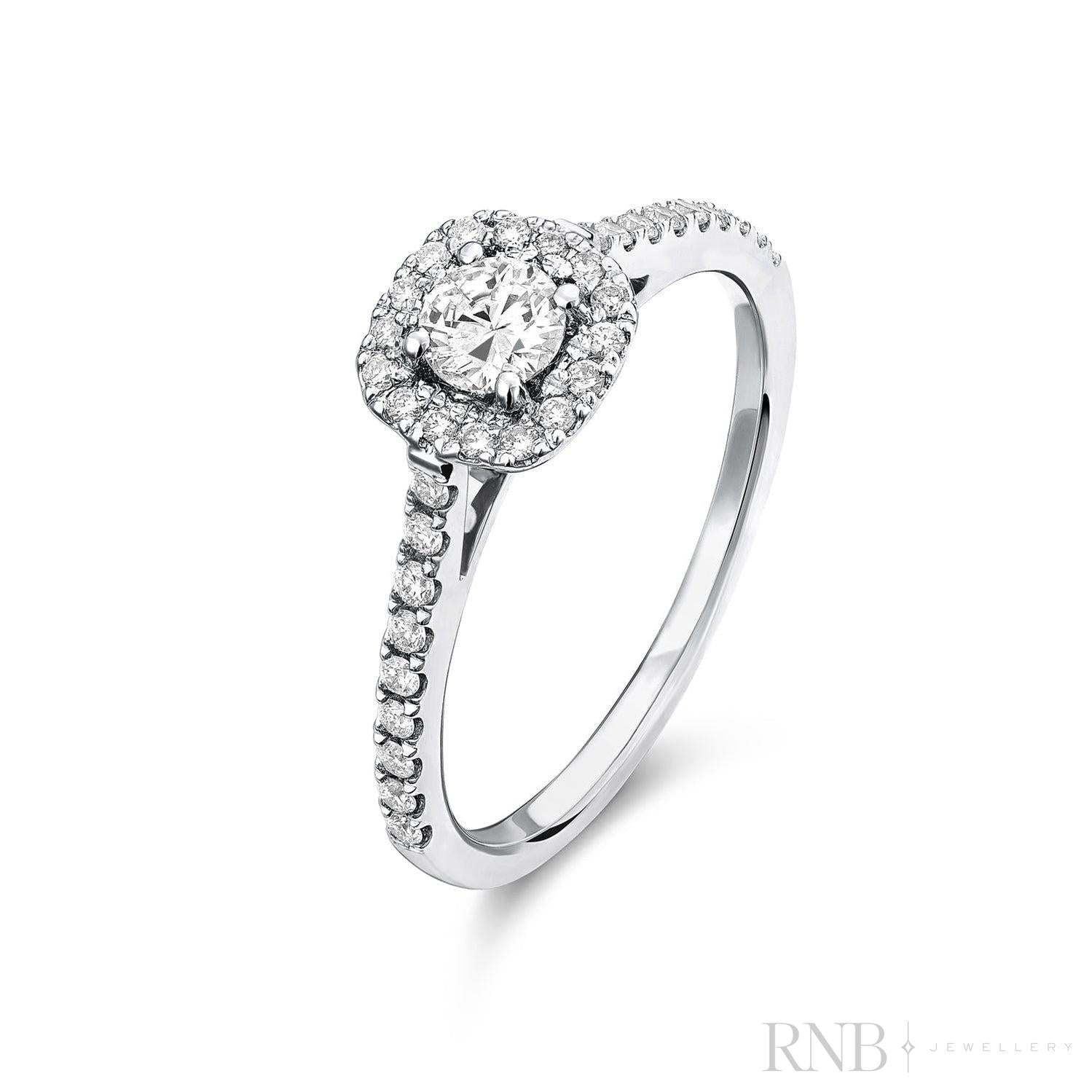 Cushion Halo Diamond Ring