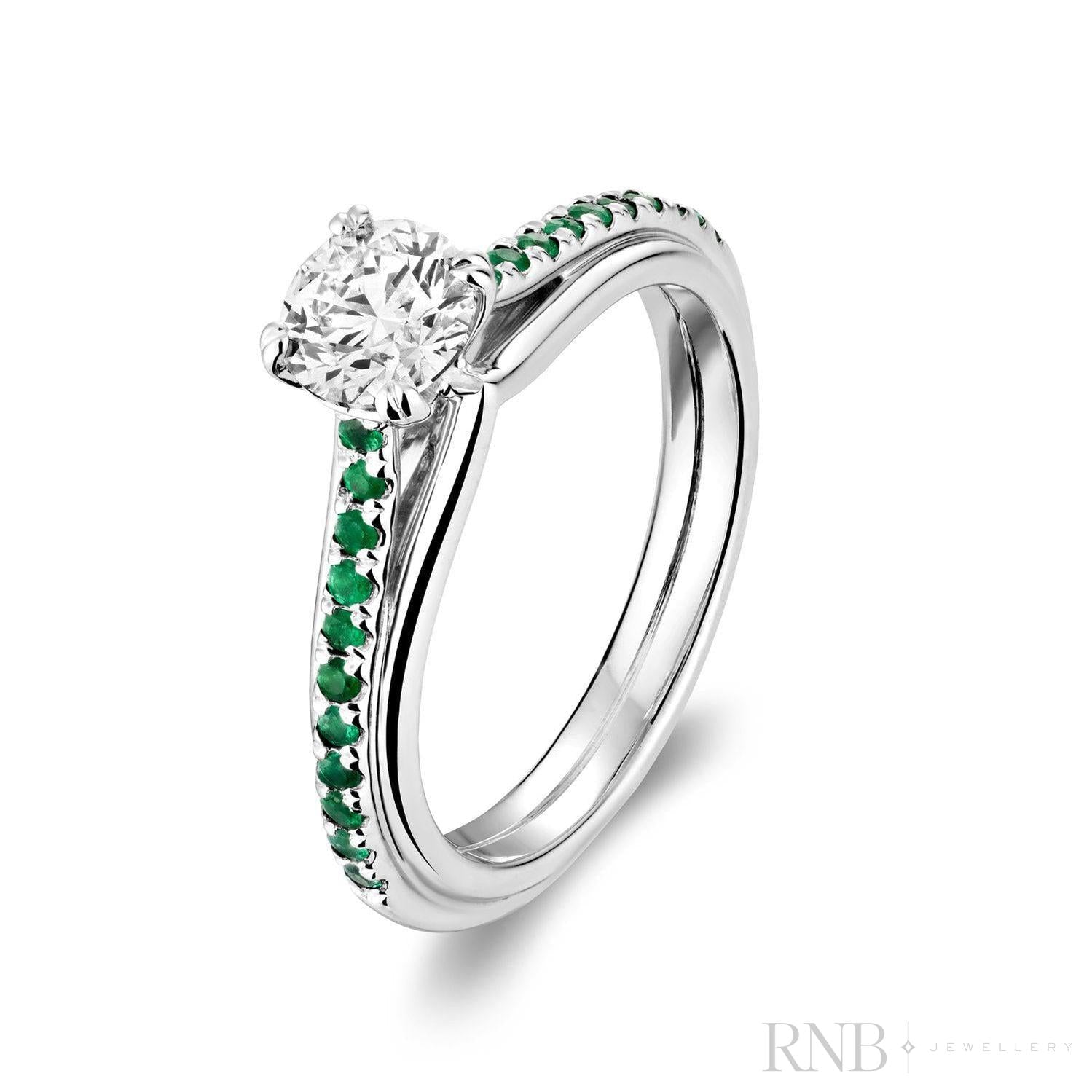 Faith Signature Emerald and Diamond Ring