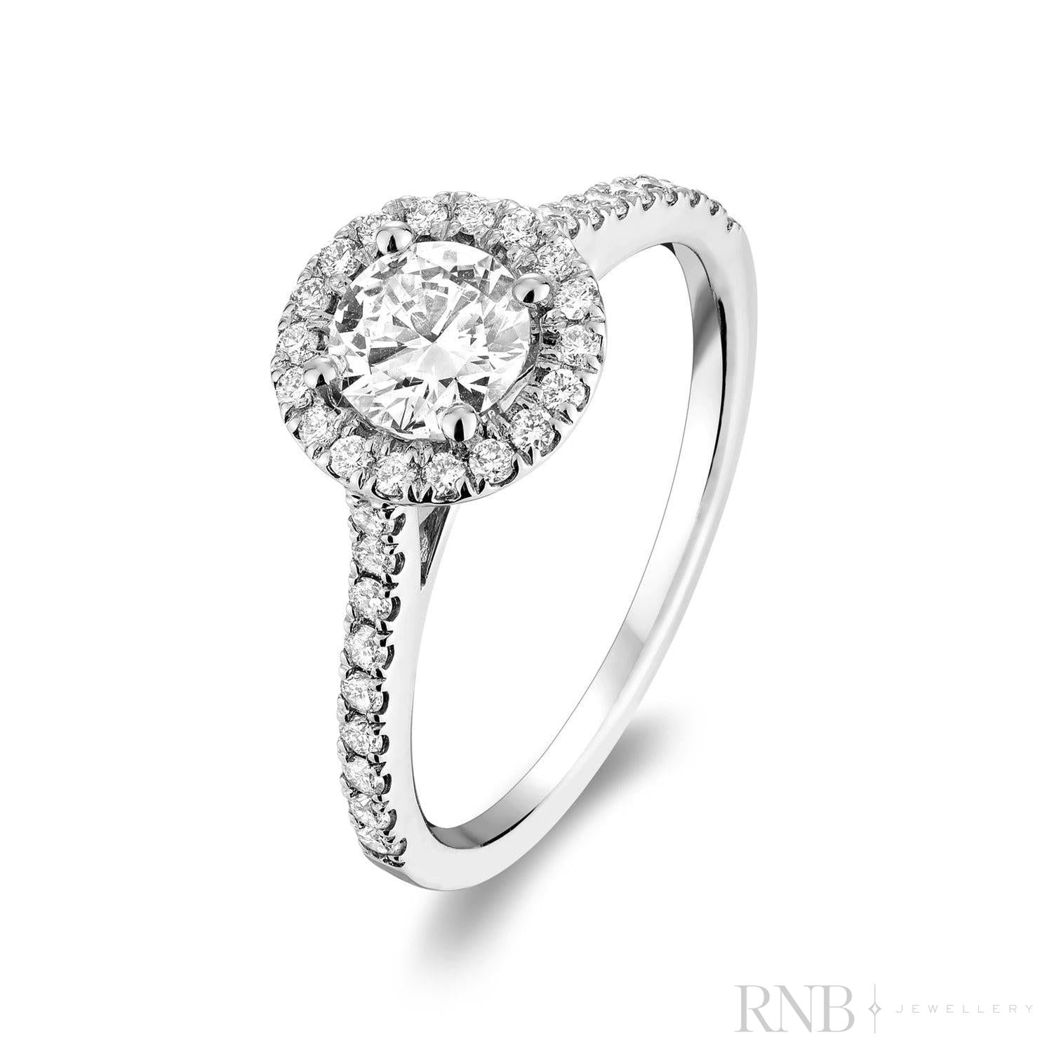 Round Halo Diamond Engagement Ring