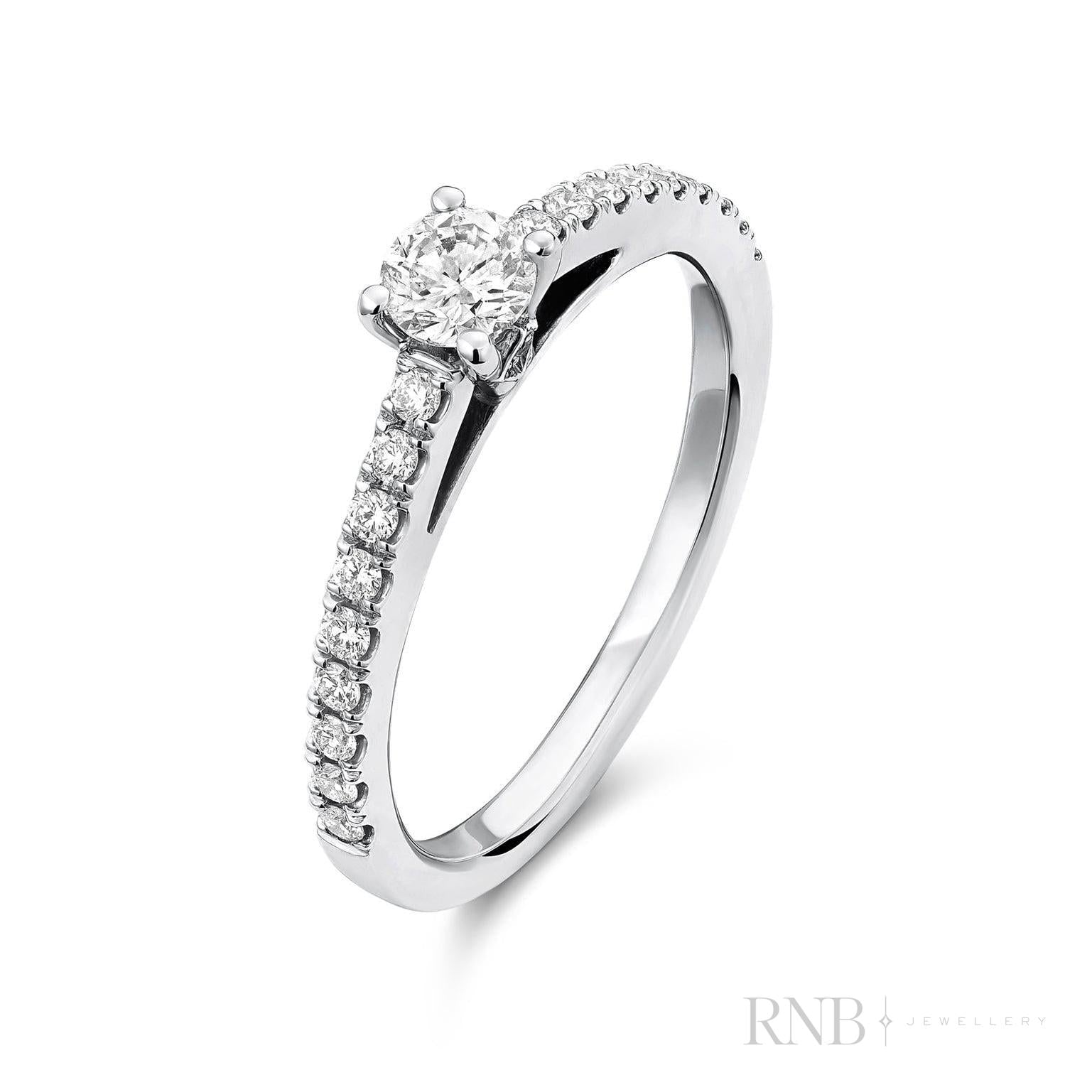 Solitaire Round Diamond Engagement Ring