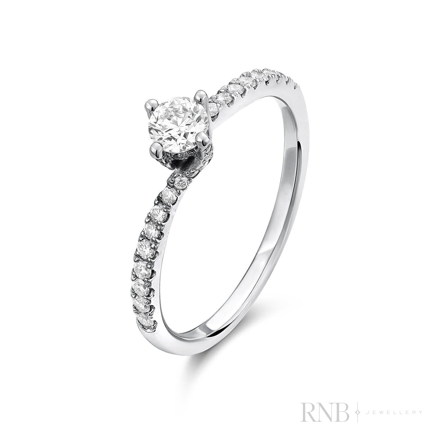 Solitaire Twist Diamond Engagement Ring