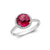 White Gold / Created Ruby / Closeout