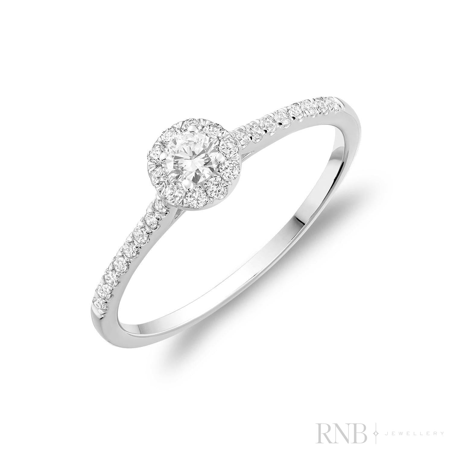 Round Diamond Halo Ring-RNB Jewellery