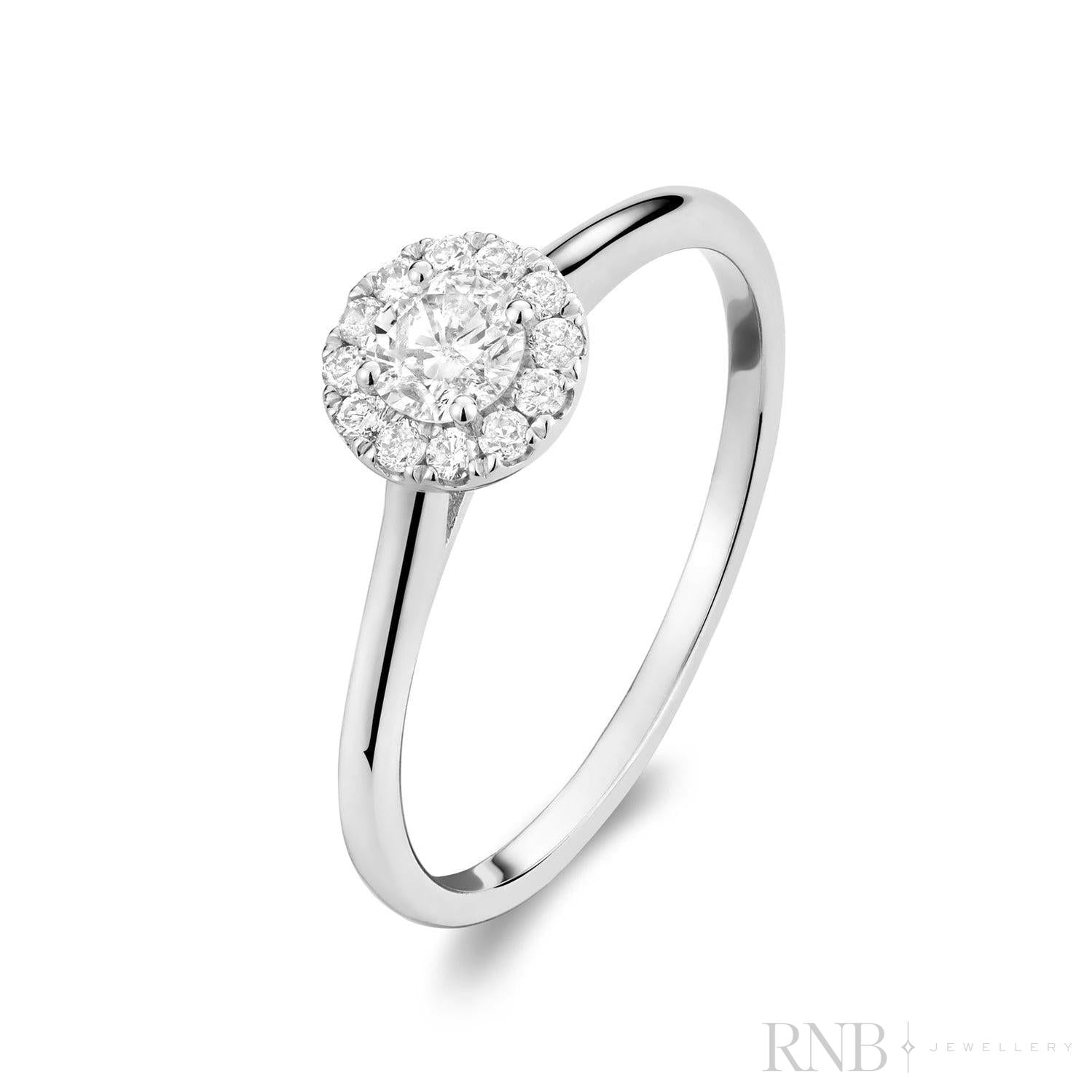 Round Diamond Halo Ring-RNB Jewellery