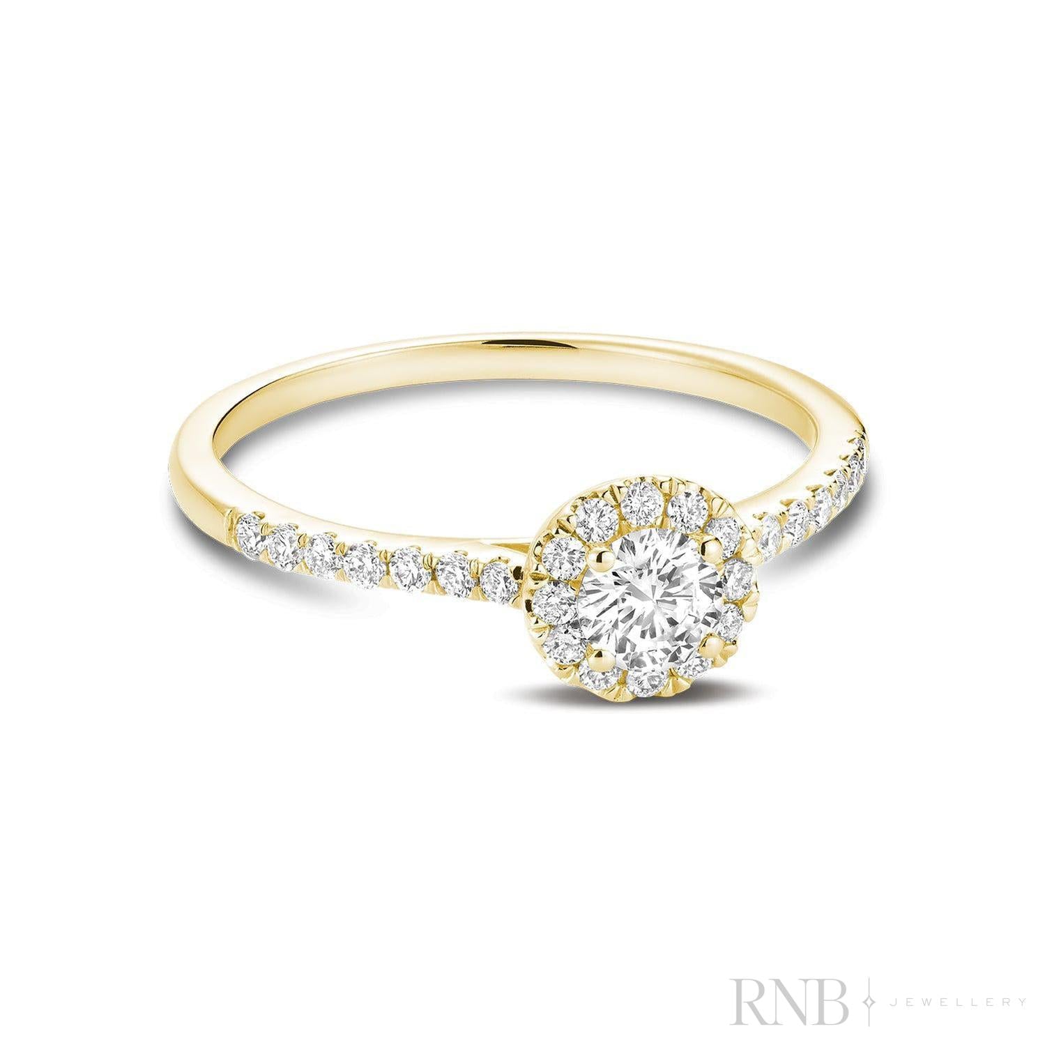 Round Diamond Halo Ring-RNB Jewellery