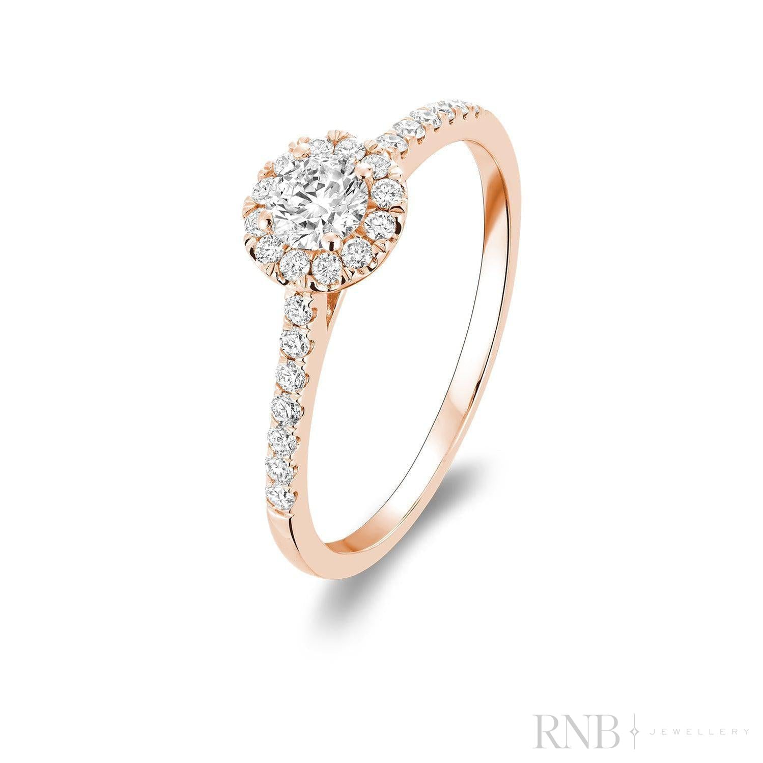 Round Diamond Halo Ring-RNB Jewellery