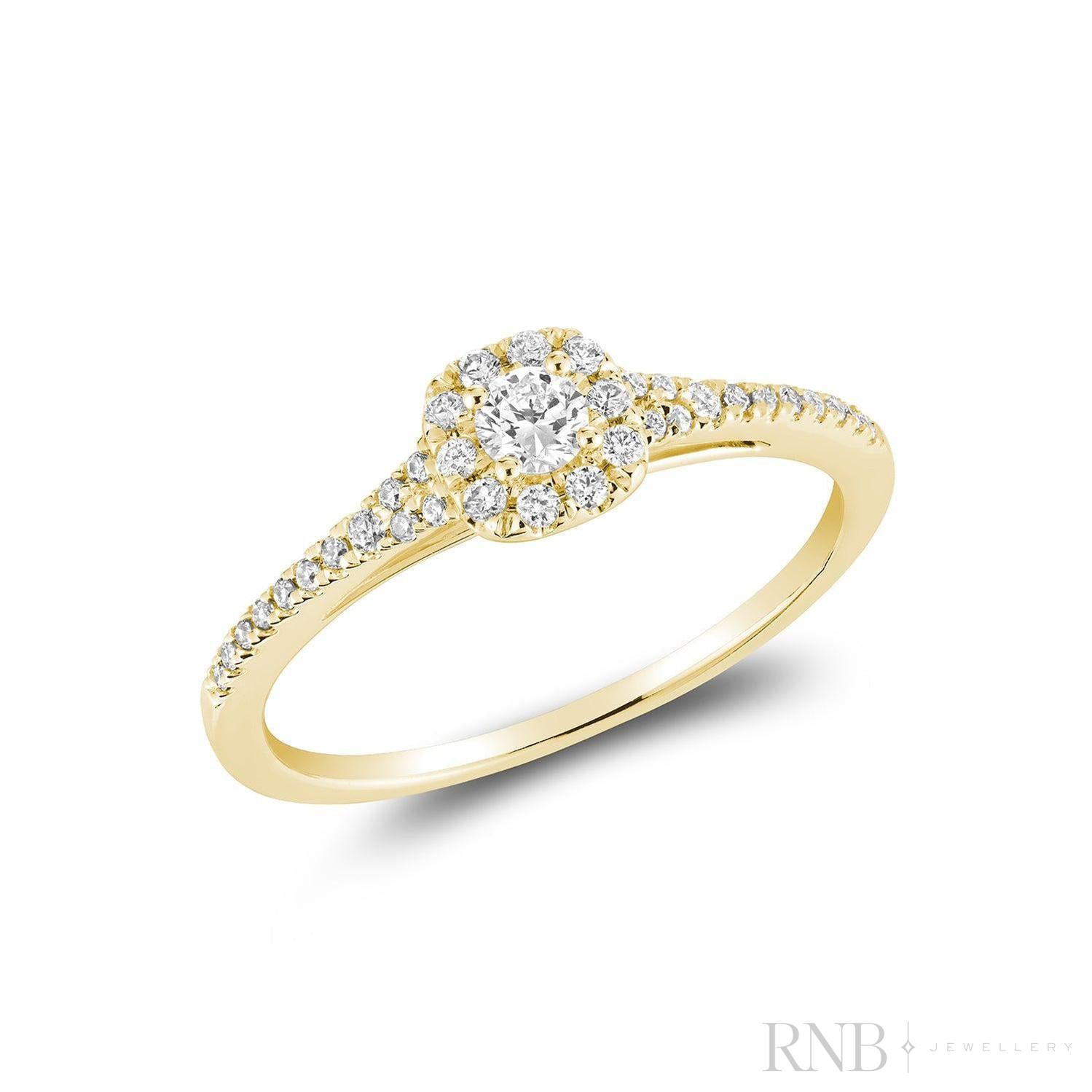 Pave Cushion Halo Diamond Ring-RNB Jewellery