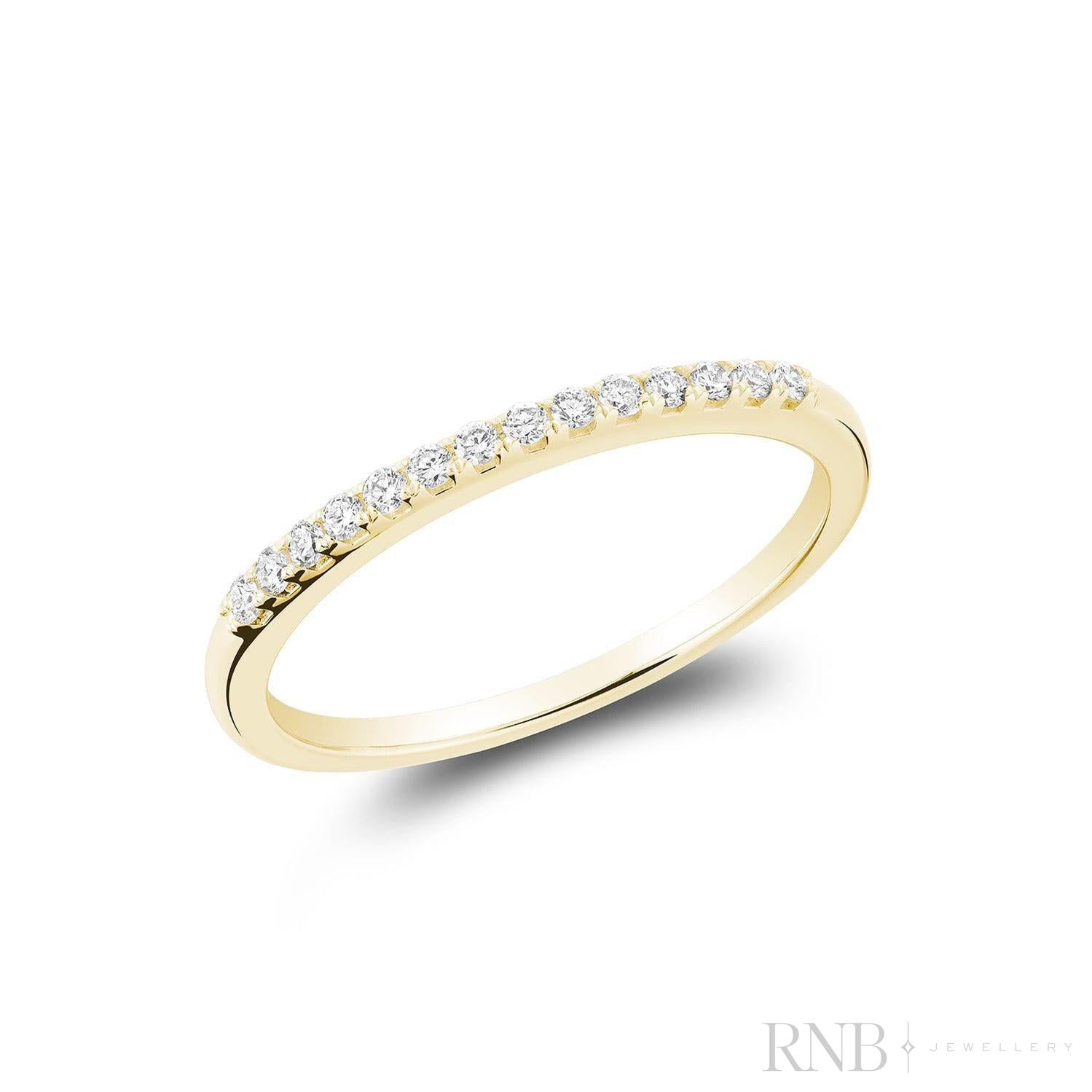 Pave Semi Eternity Diamond Band-RNB Jewellery