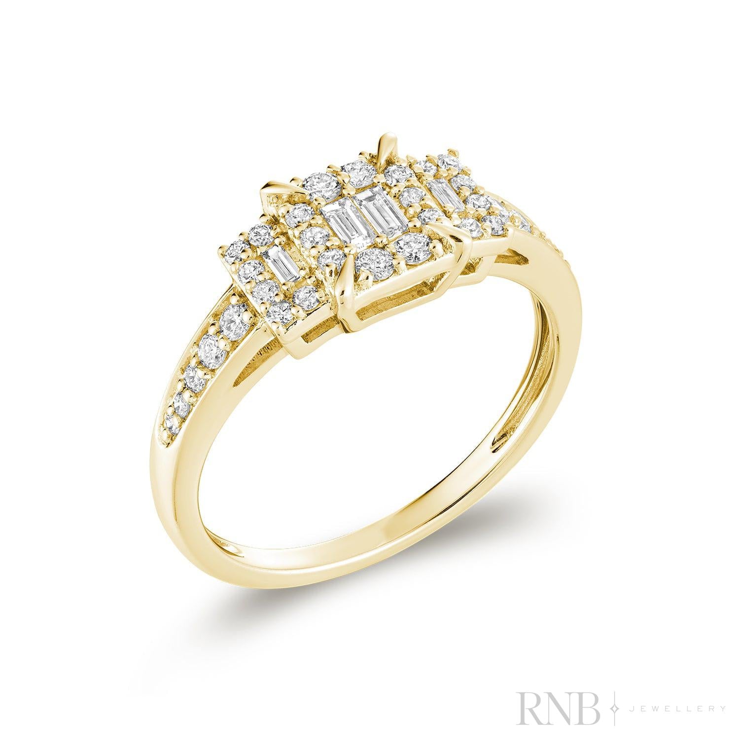 Tri Illusion Setting Diamond Ring-RNB Jewellery