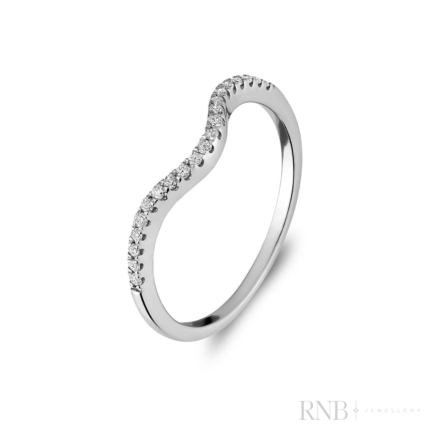 Semi Eternity Wave Matching Diamond Ring