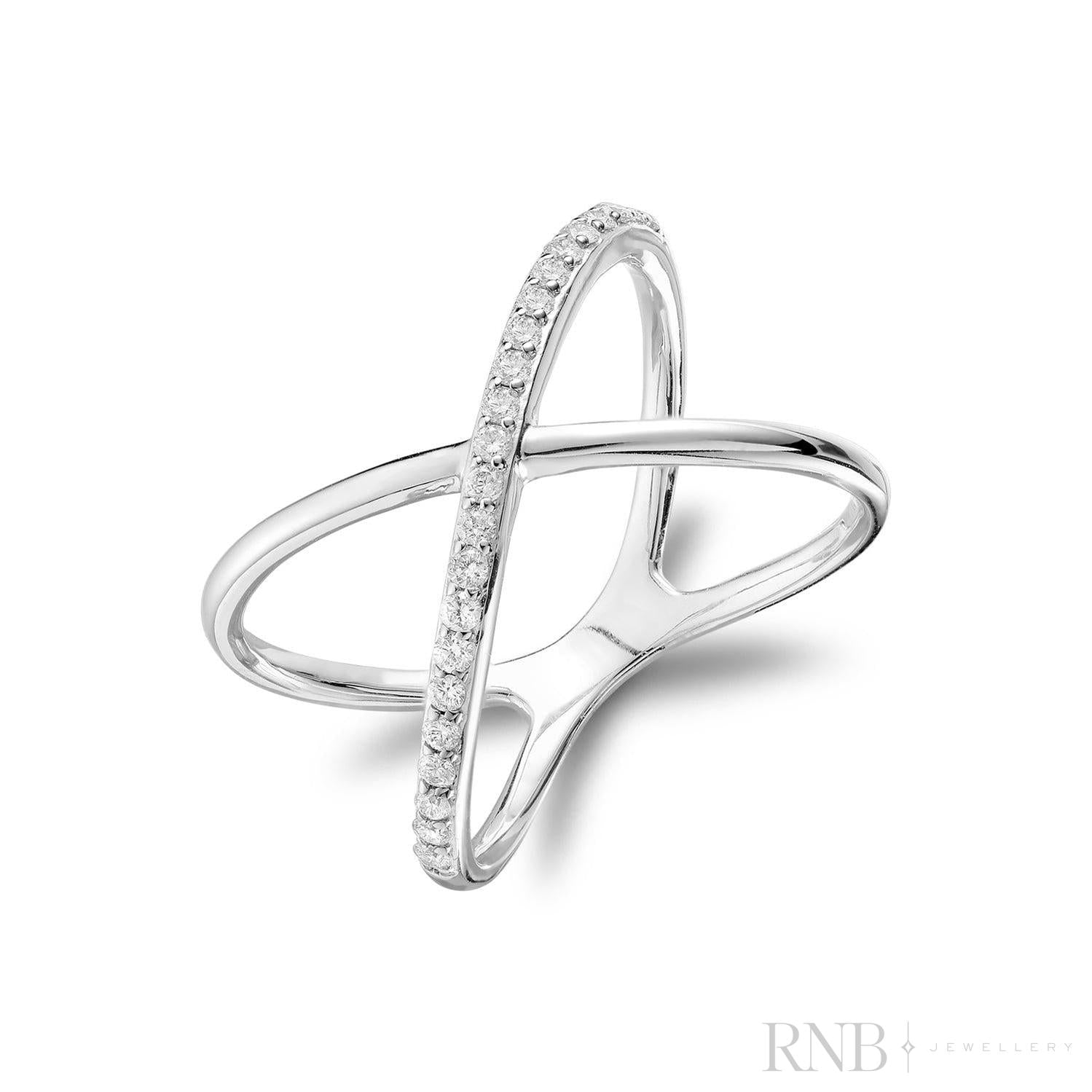 Diamond Crossover Ring-RNB Jewellery