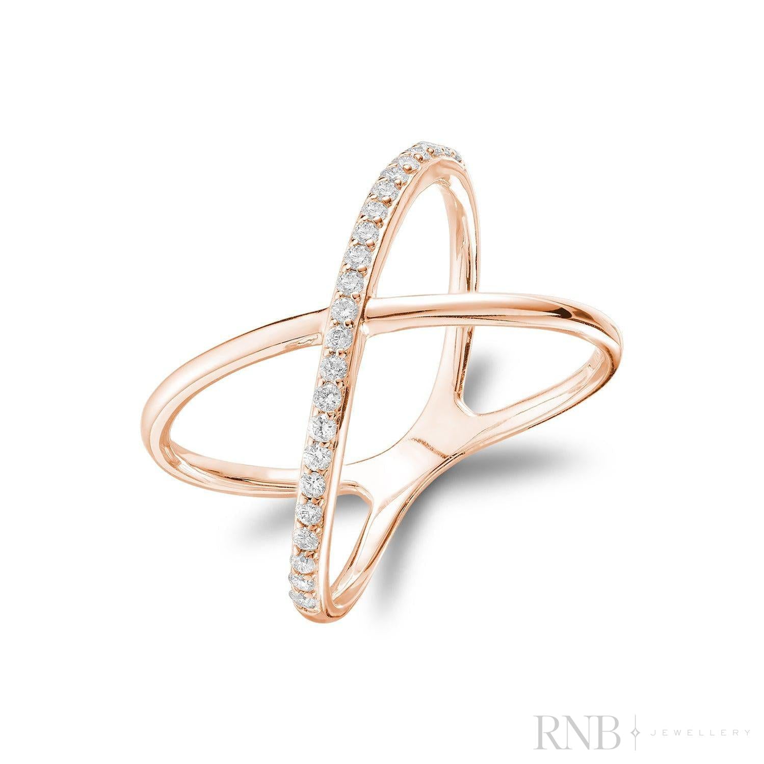 Diamond Crossover Ring