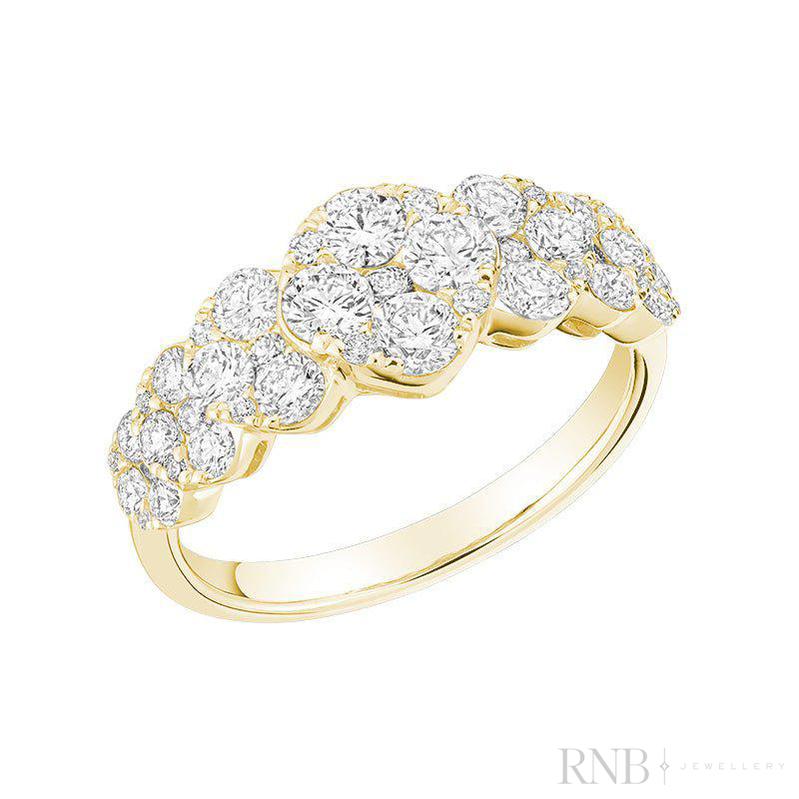 Fancy Multi Cluster Diamond Ring-RNB Jewellery