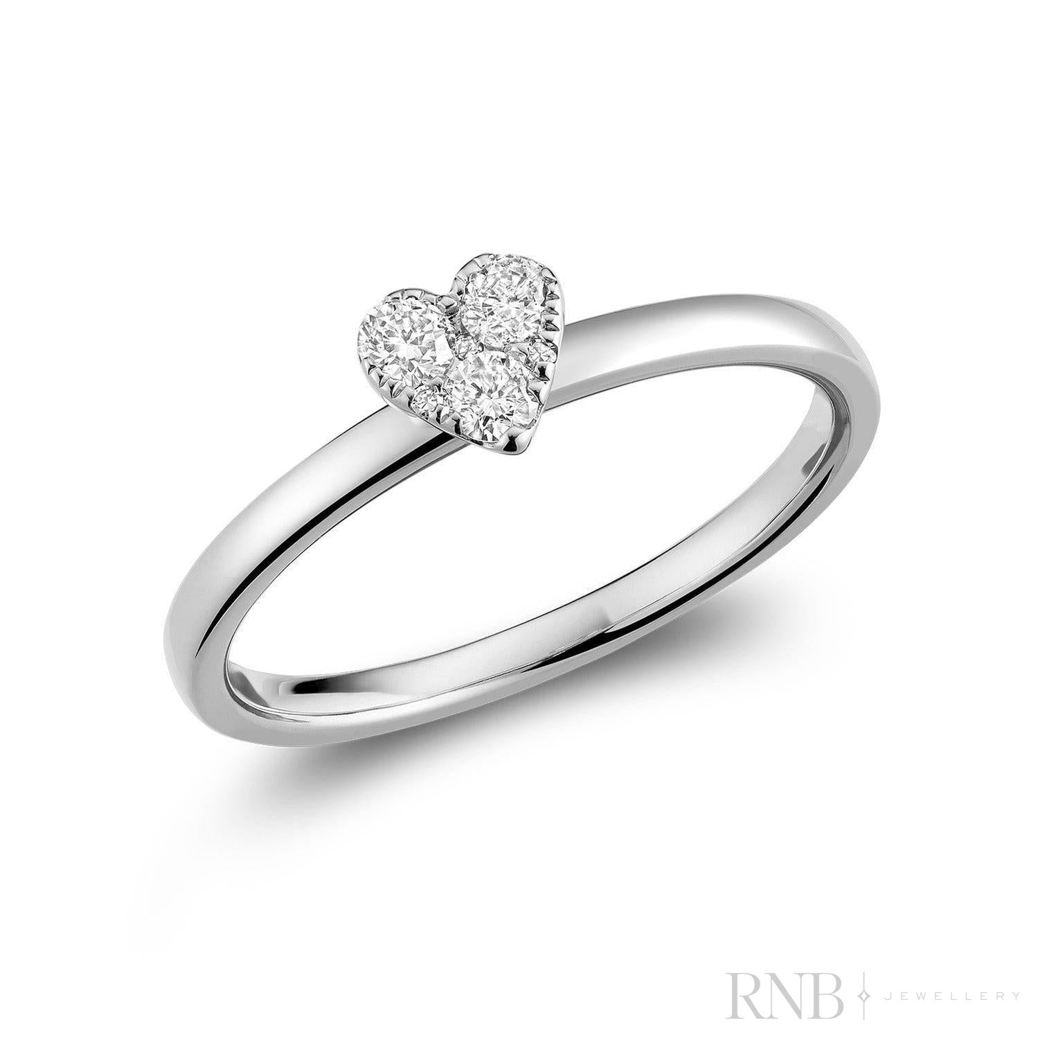 Heart Diamond Ring-RNB Jewellery