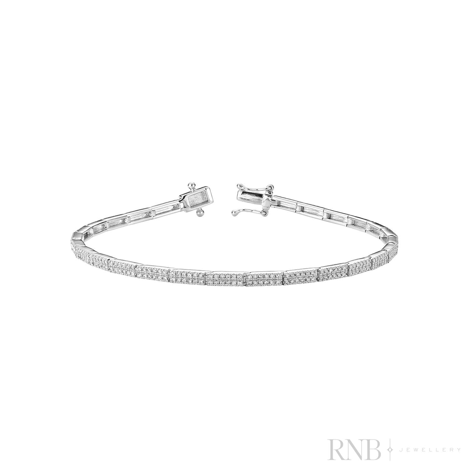 Link Pave Diamond Bracelet