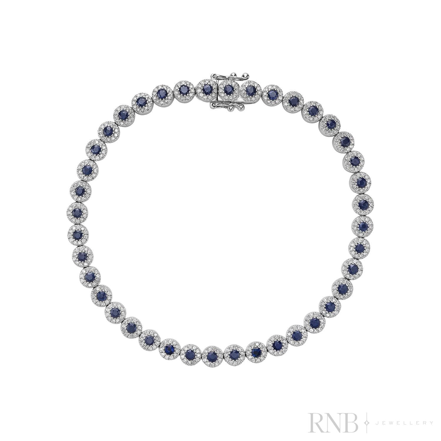 Precious Stone & Diamond Martini Setting Bracelet-RNB Jewellery