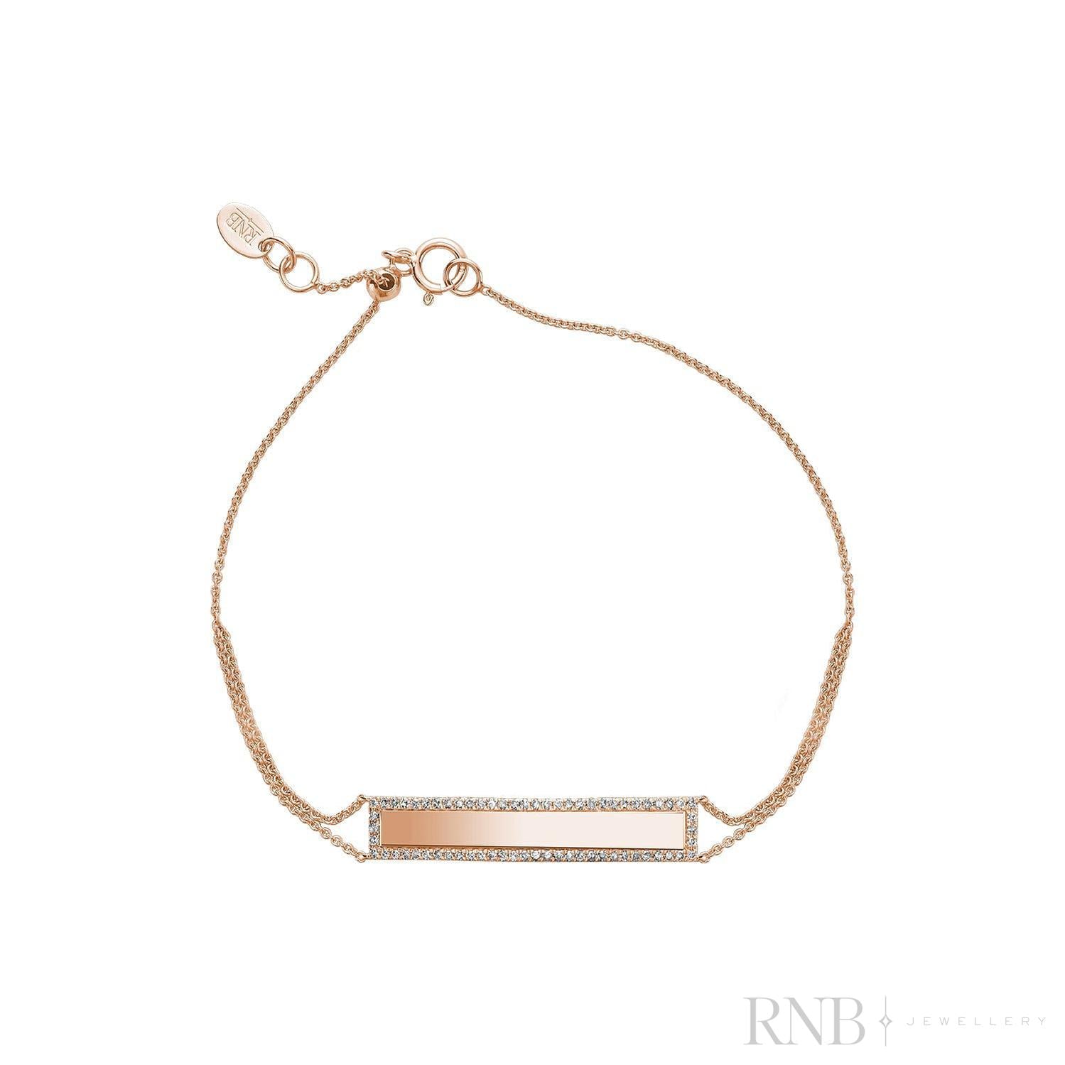 Plated Bar Diamond Bracelet-RNB Jewellery