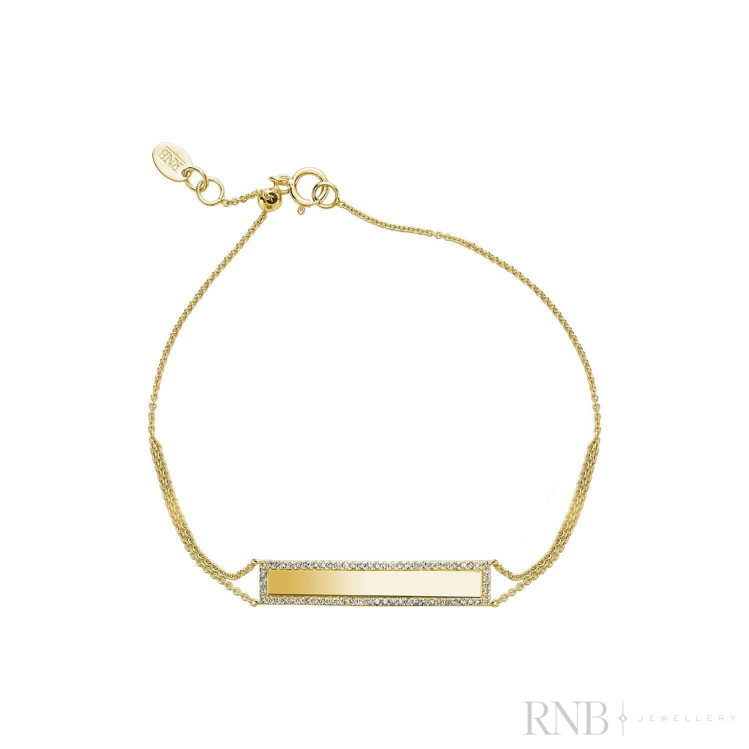 Plated Bar Diamond Bracelet-RNB Jewellery