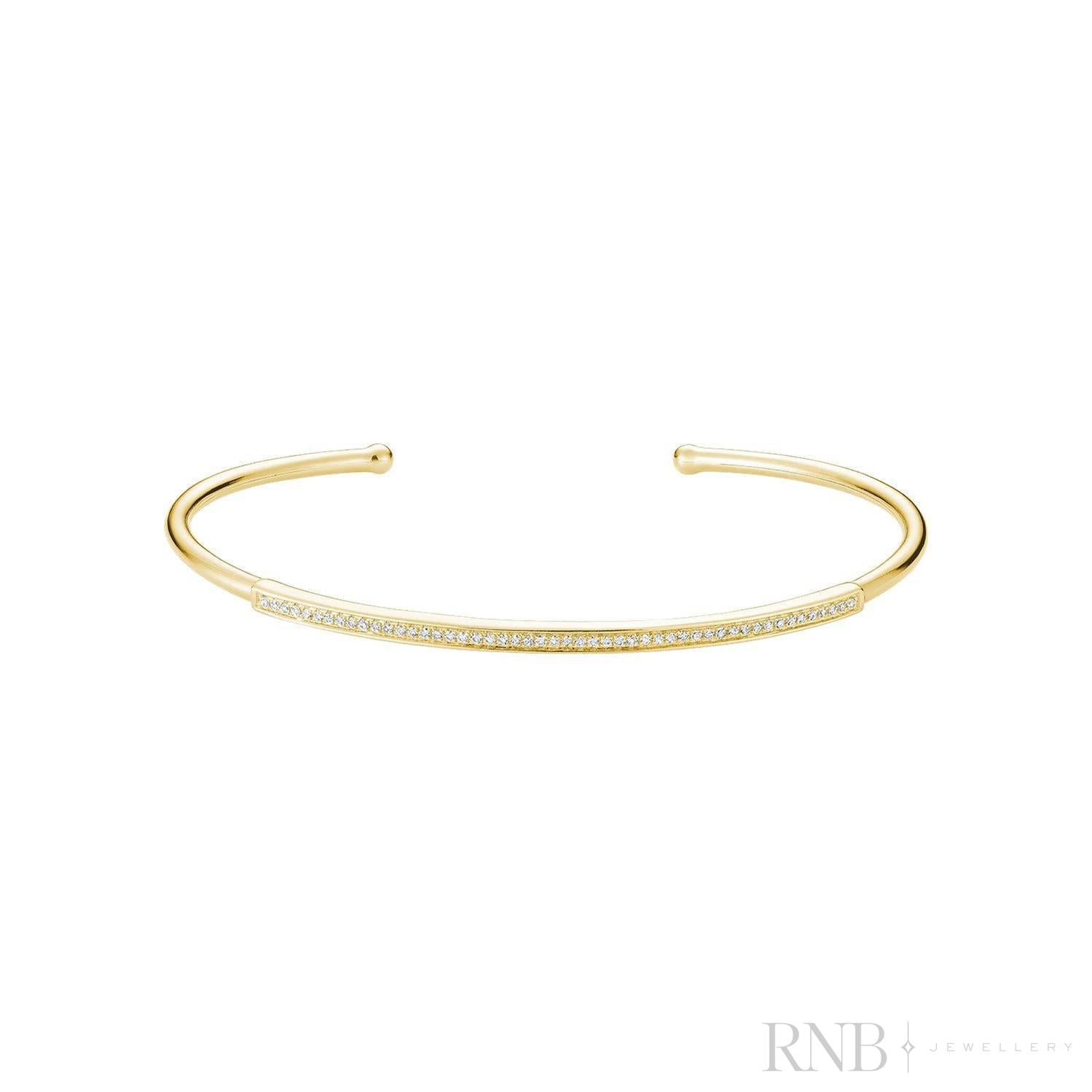 Open Shank Diamond Bangle Bracelet-RNB Jewellery