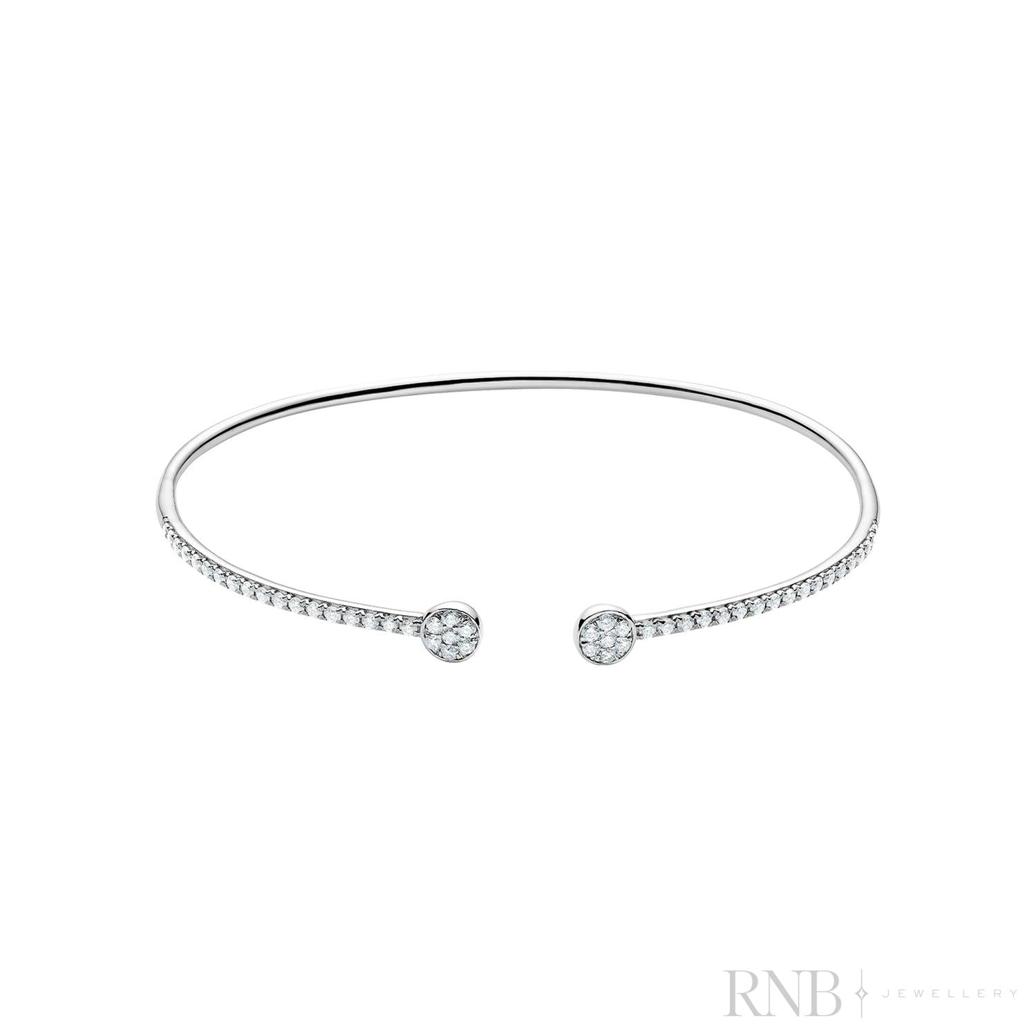 Open Pave Diamond Bangle