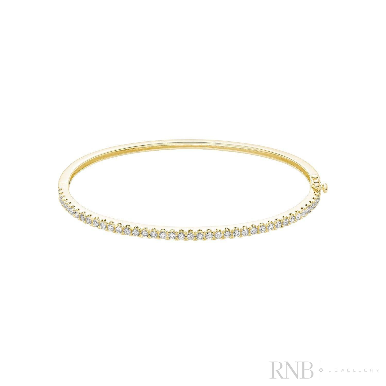 Semi Eternity Diamond Bangle-RNB Jewellery