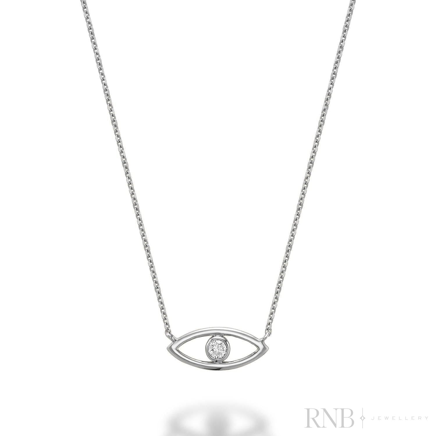 Evil Eye Diamond Necklace-RNB Jewellery