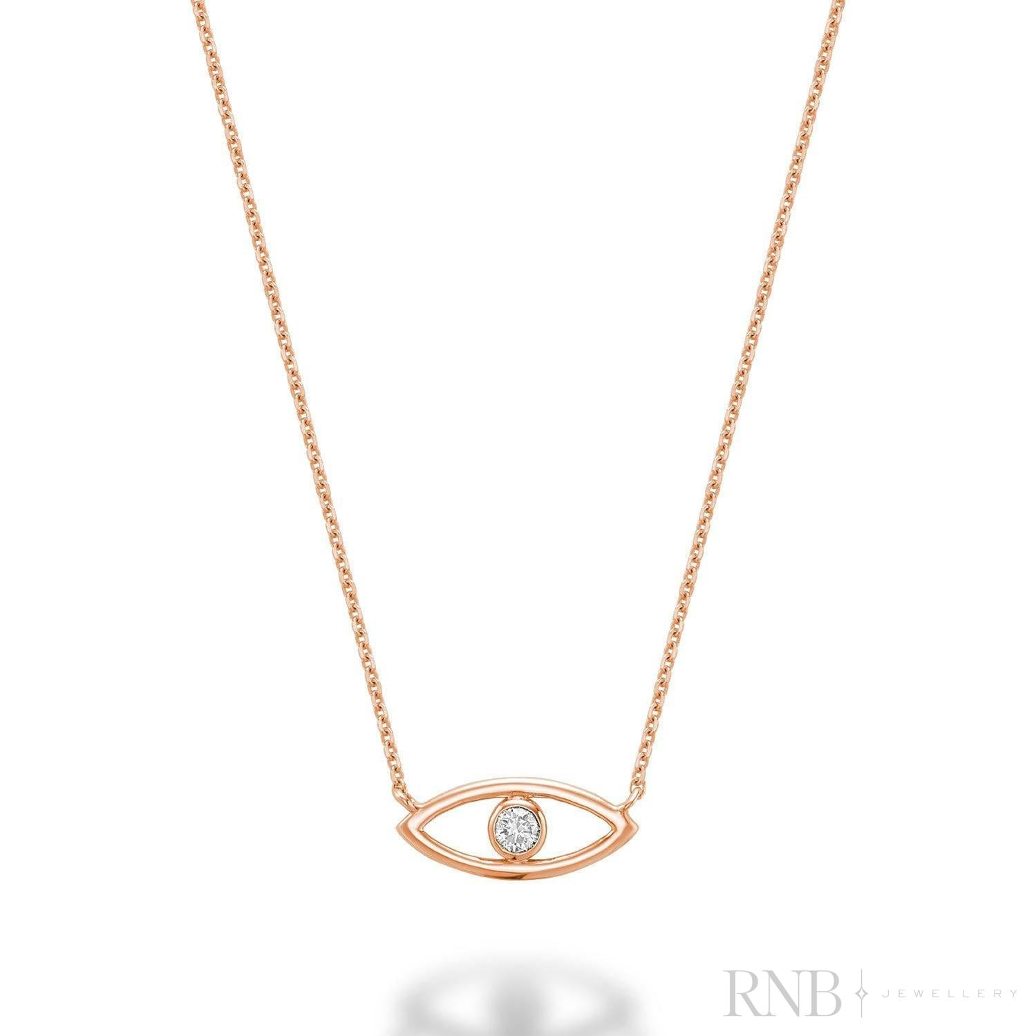 Evil Eye Diamond Necklace-RNB Jewellery