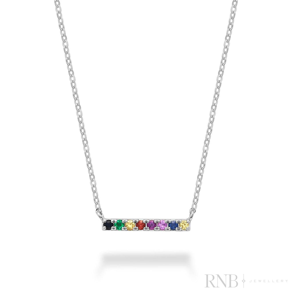 Mini Rainbow Bar Necklace-RNB Jewellery