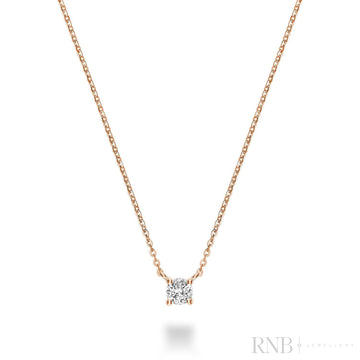 Solitaire Diamond Necklace-RNB Jewellery