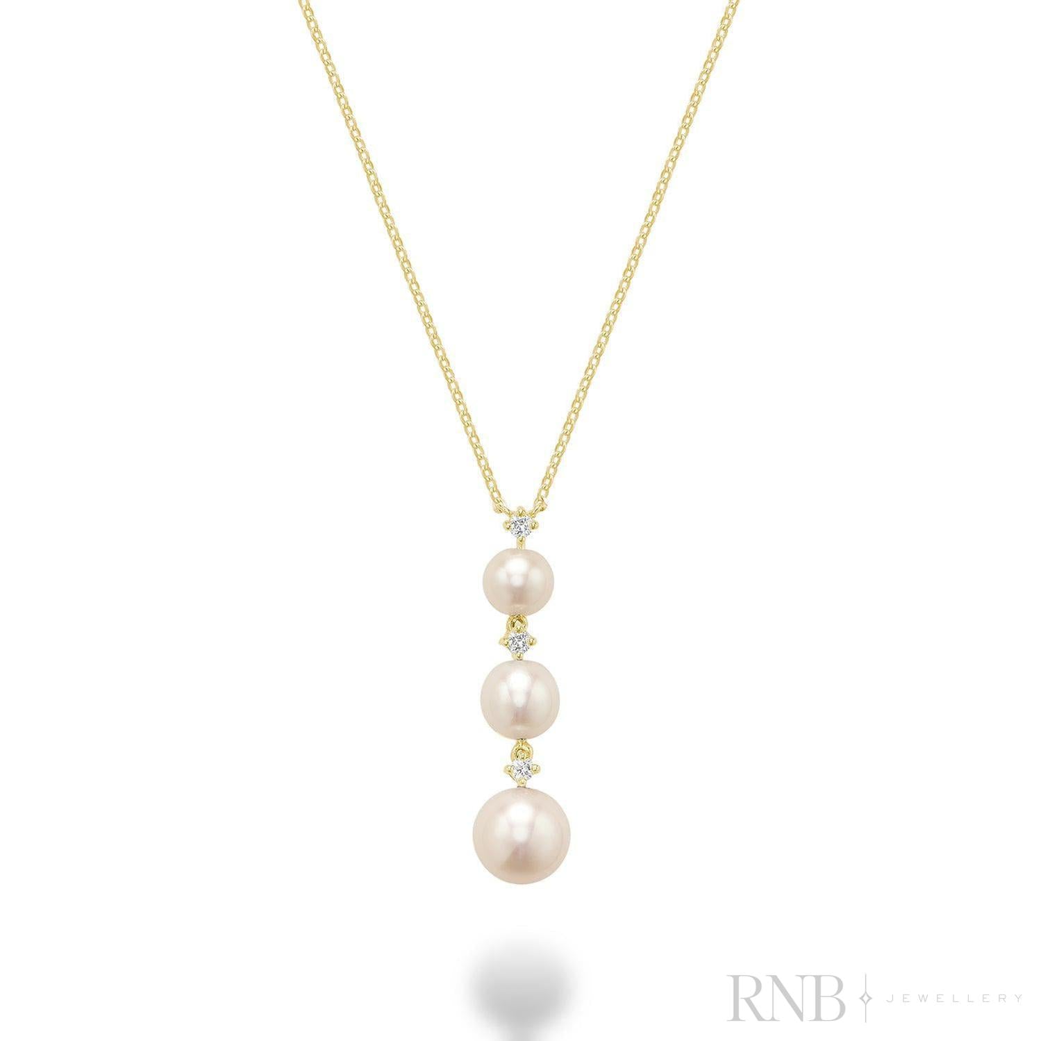 Pearl and Diamond Necklace-RNB Jewellery