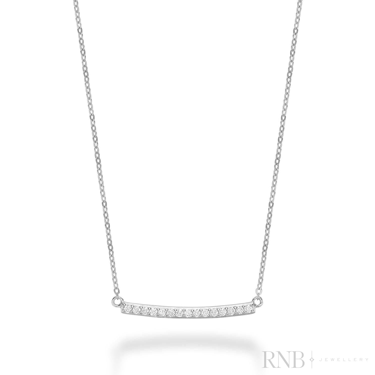 Bar Diamond Necklace-RNB Jewellery