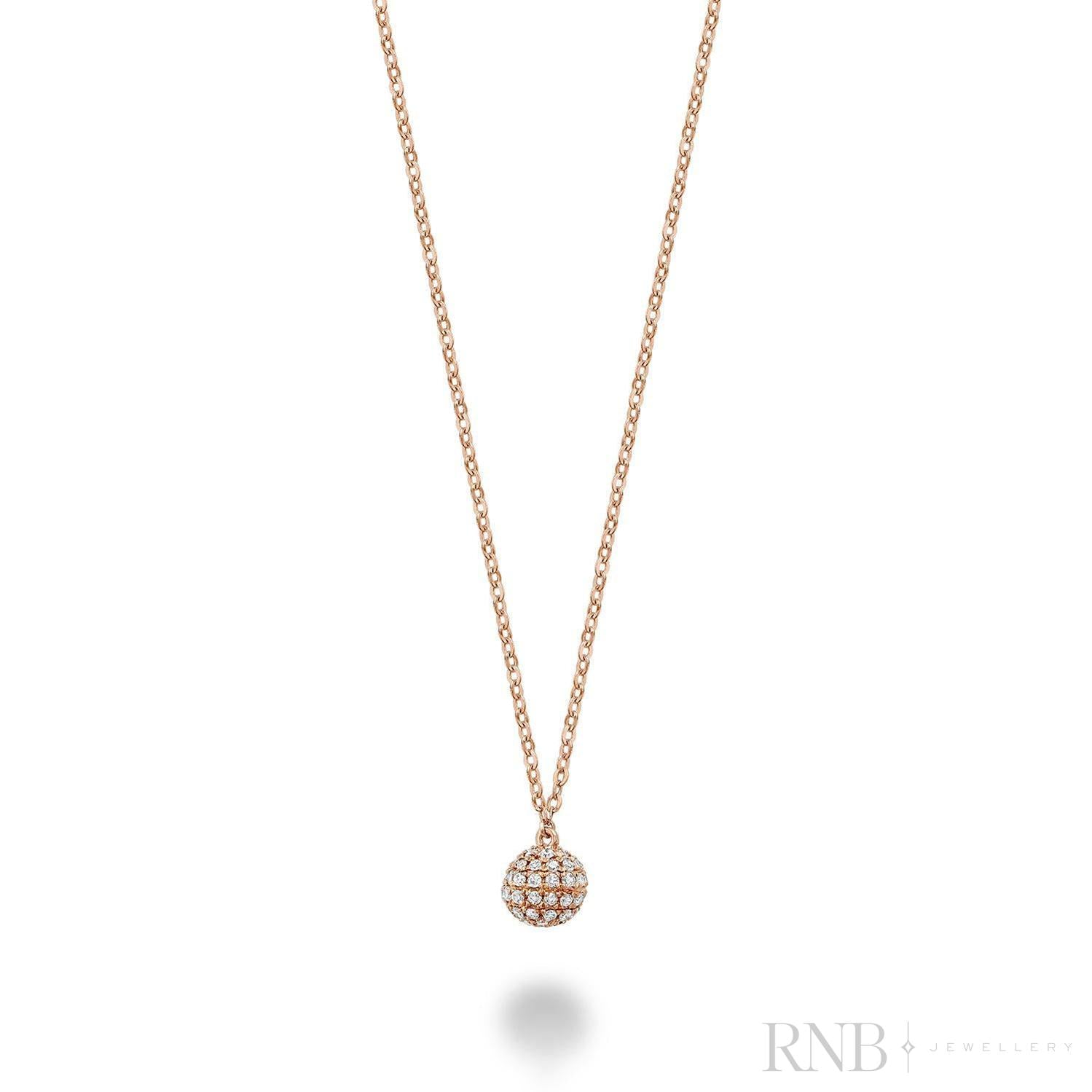 Circle Ball Diamond Necklace-RNB Jewellery