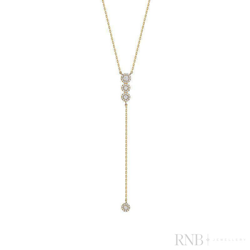 Lariat Trinity Diamond Necklace