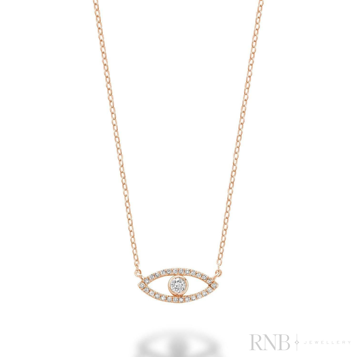 Evil Eye Diamond Necklace-RNB Jewellery